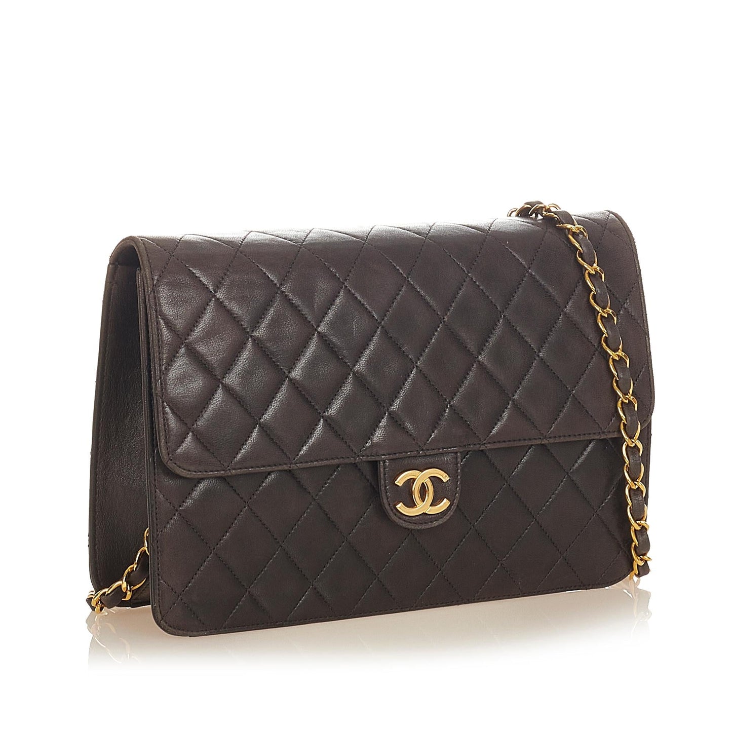 Chanel CC Timeless Lambskin Single Flap SHG-3Lq5he Leather Shoulder Bag