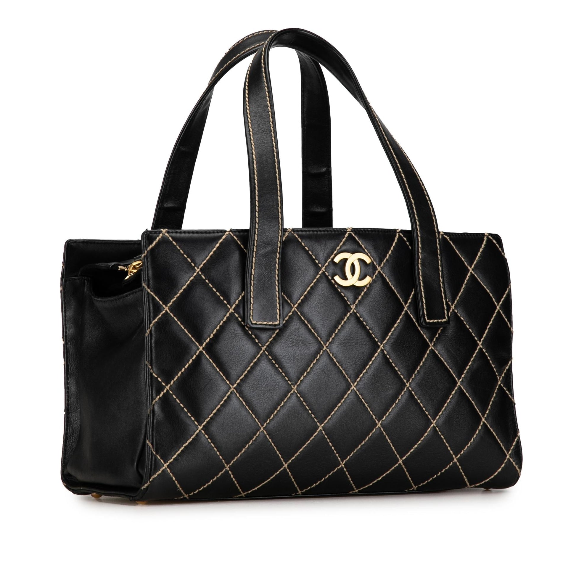 Chanel CC Wild Stitch Calfskin SHG-jhoL0S Tote Bag