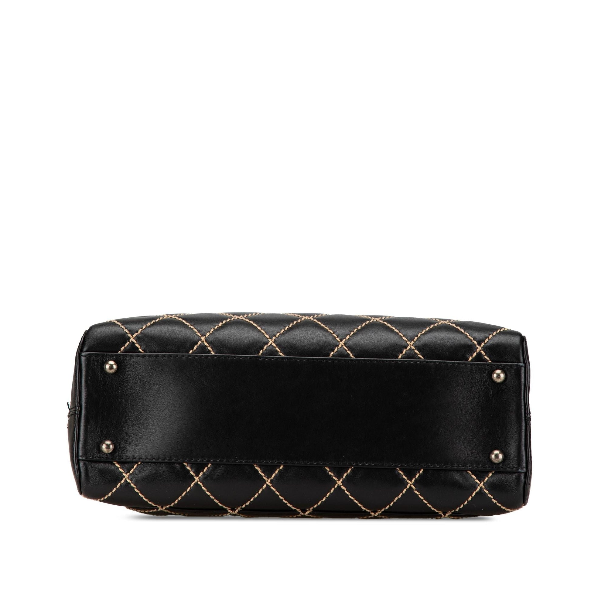 Chanel CC Wild Stitch Lambskin Handbag Lambskin Handbag