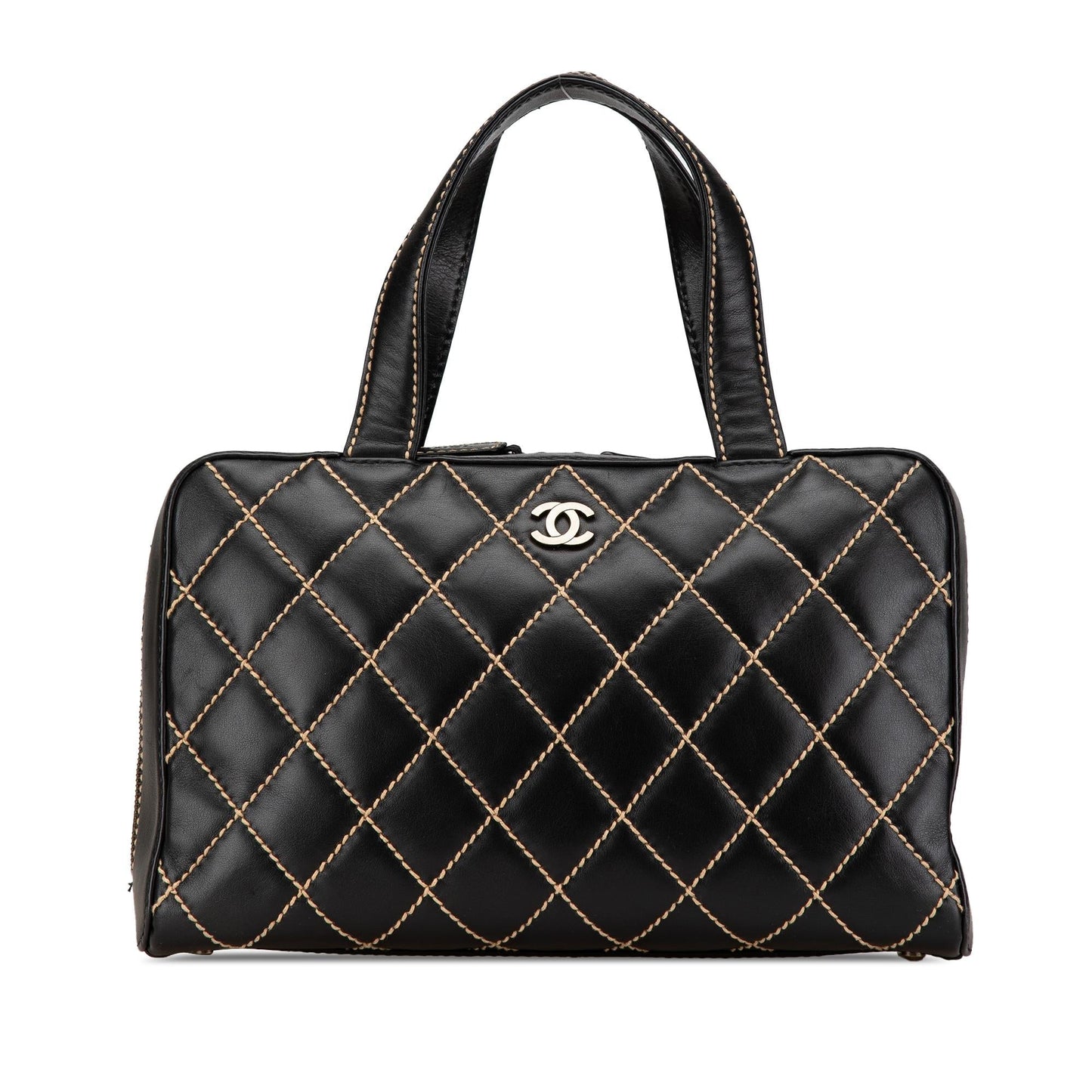 Chanel CC Wild Stitch Lambskin Handbag Lambskin Handbag