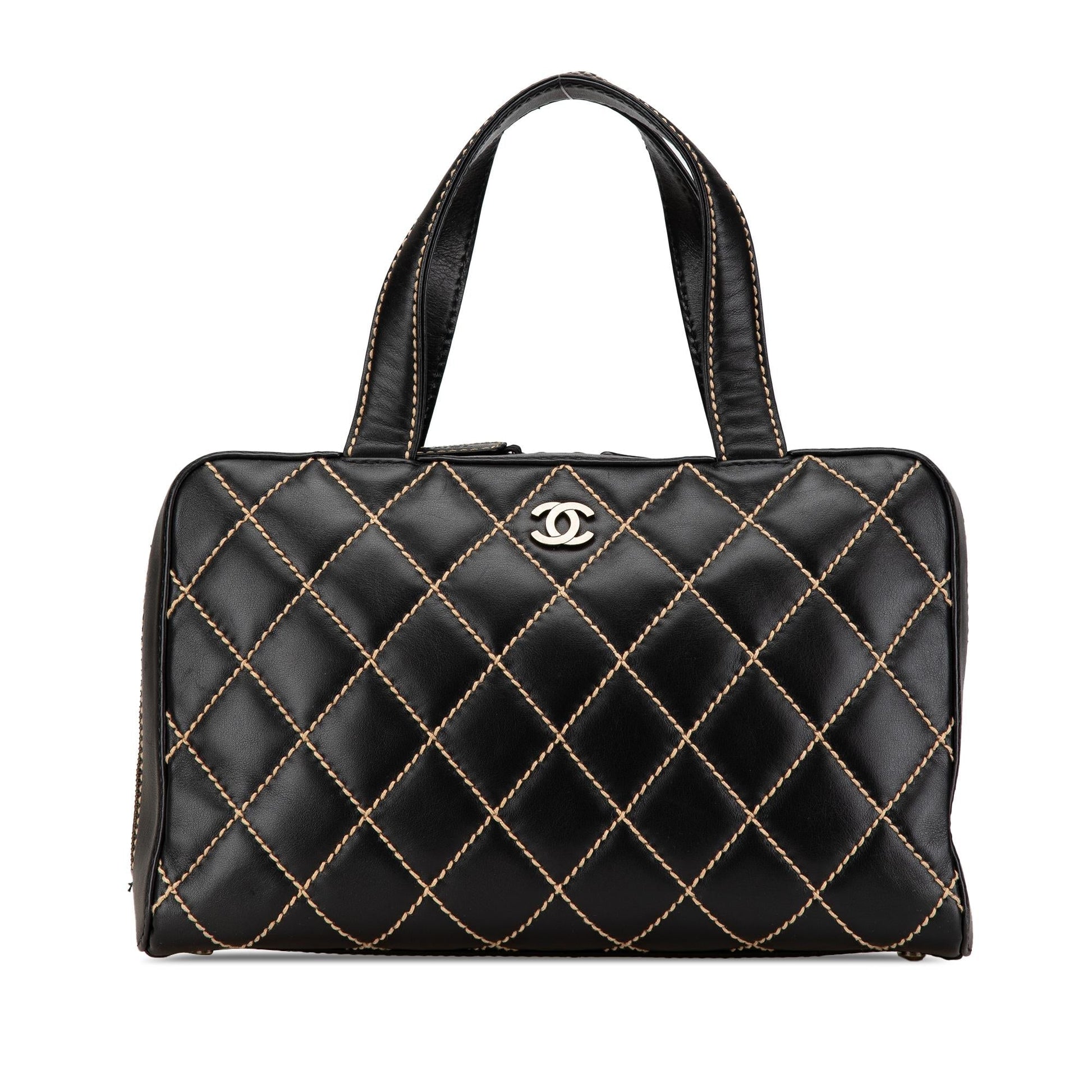 Chanel CC Wild Stitch Lambskin Handbag Lambskin Handbag