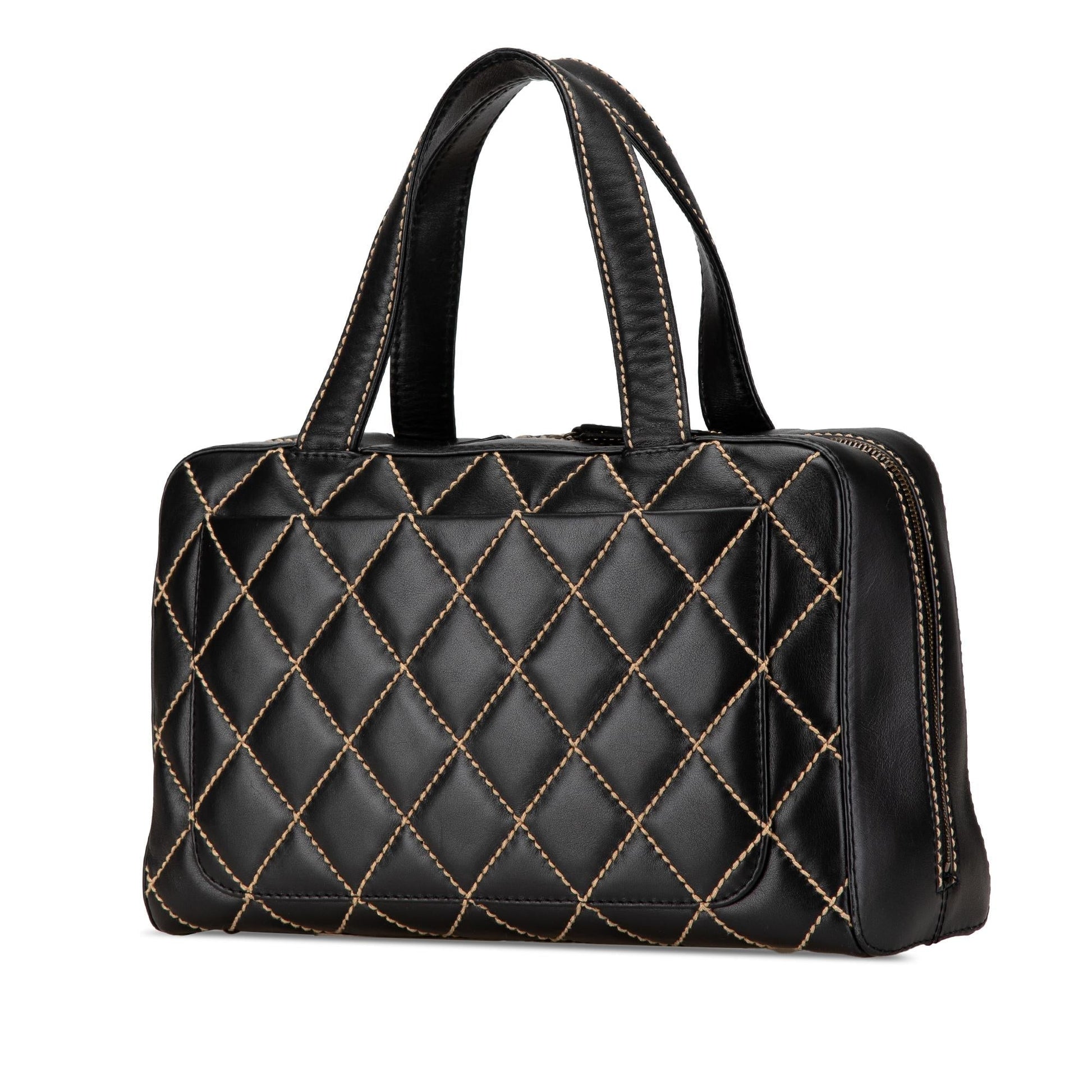 Chanel CC Wild Stitch Lambskin Handbag Lambskin Handbag