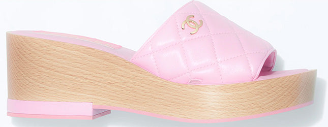 Chanel CC Coco Quilted Lambskin Leather Mules for Women