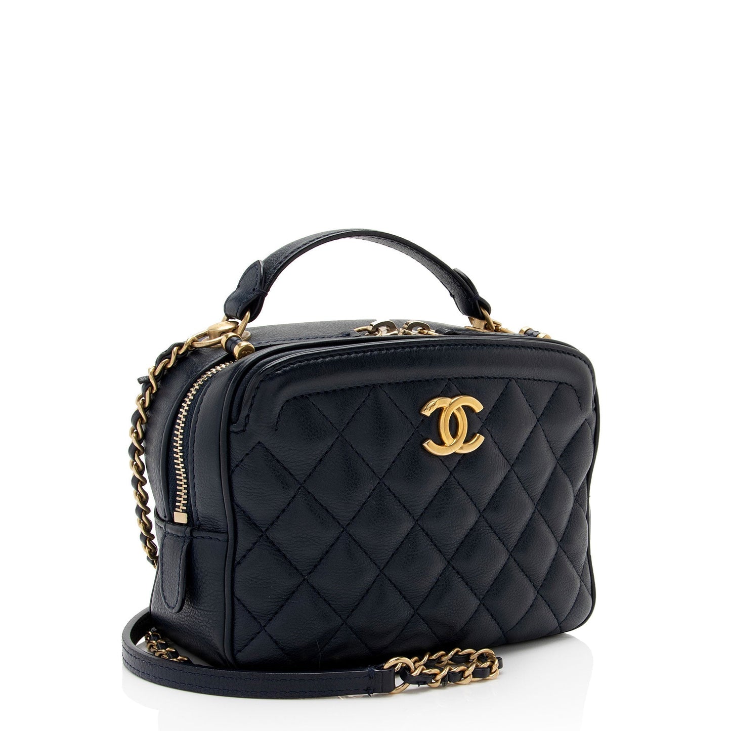 Chanel Calfskin Cc Small Vanity Case (Shf-7B563I) Bag