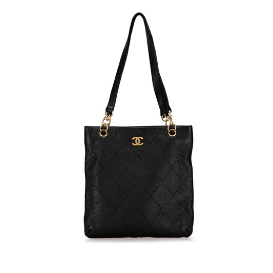 Chanel Calfskin CC Wild Sitch SHG-3bUSXo Tote Bag