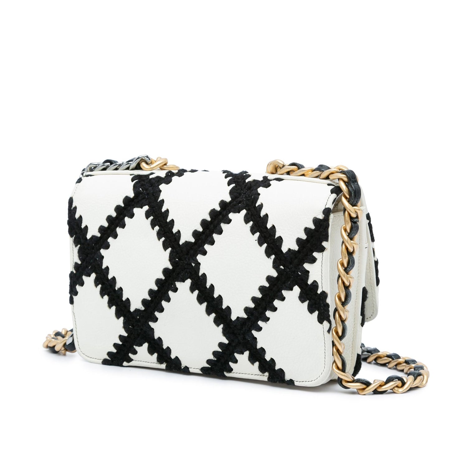 Chanel Calfskin Crochet 19 On Wallet Case