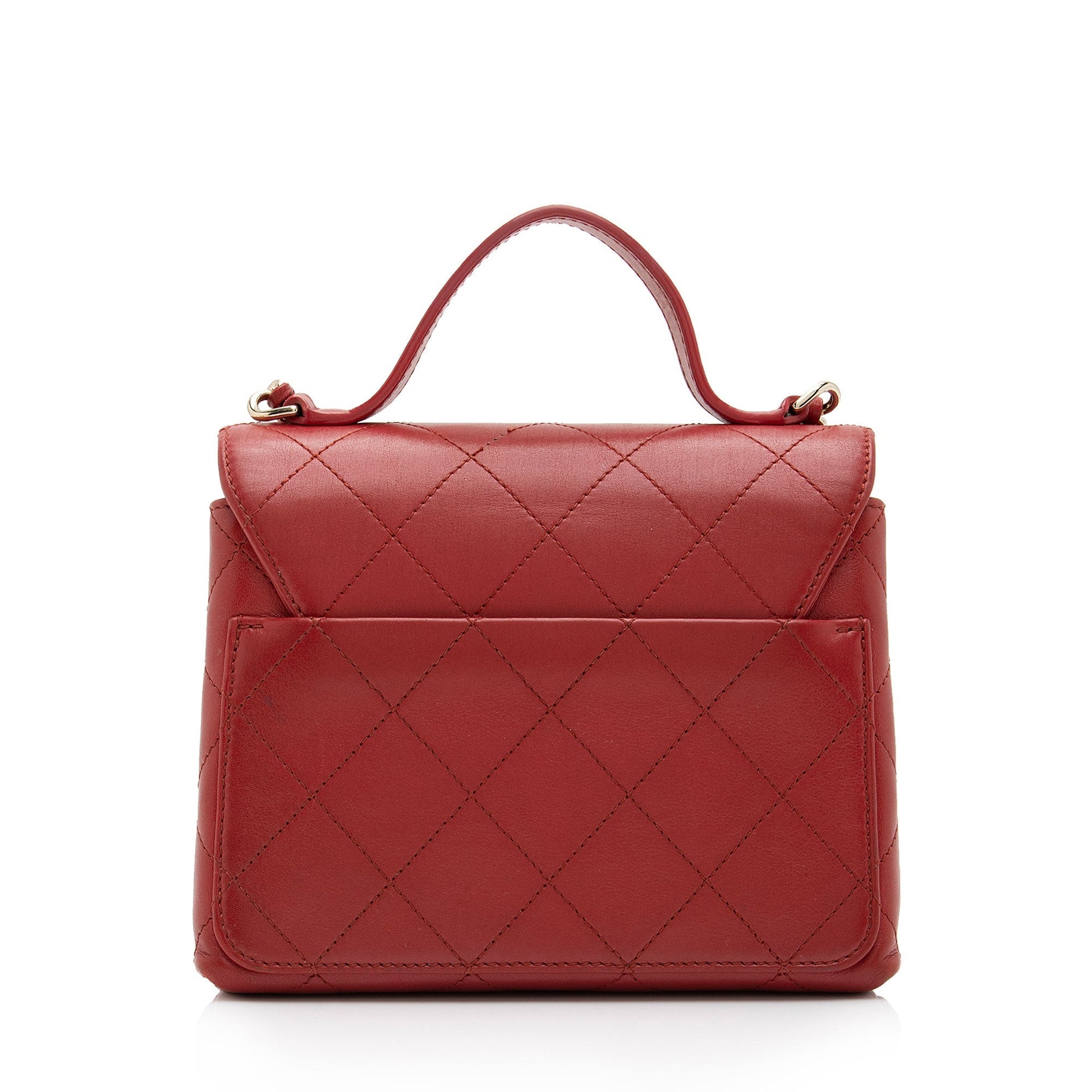 Chanel Calfskin Double Pocket Top Handle SHF-2K0IF5 Small Handbag