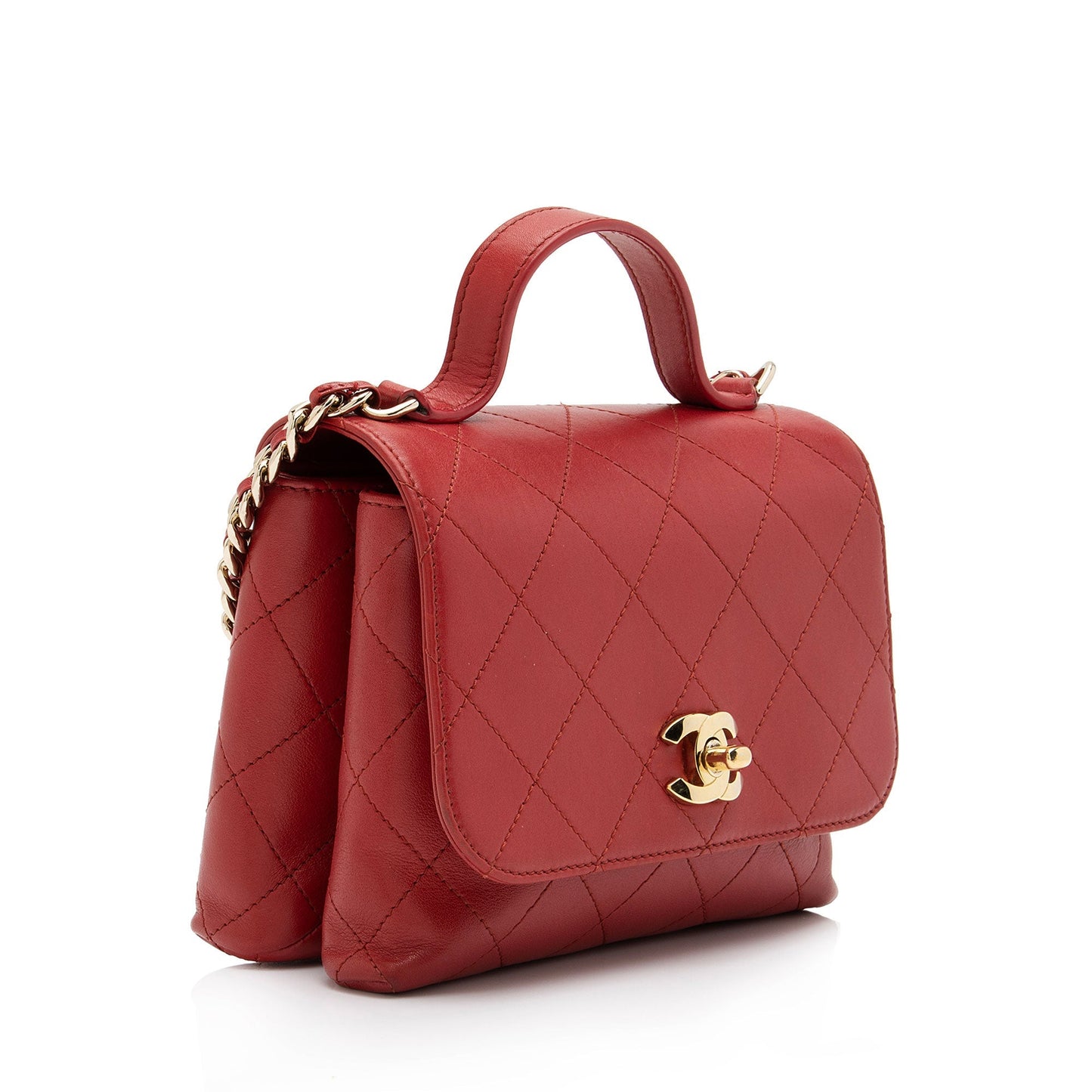Chanel Calfskin Double Pocket Top Handle SHF-2K0IF5 Small Handbag