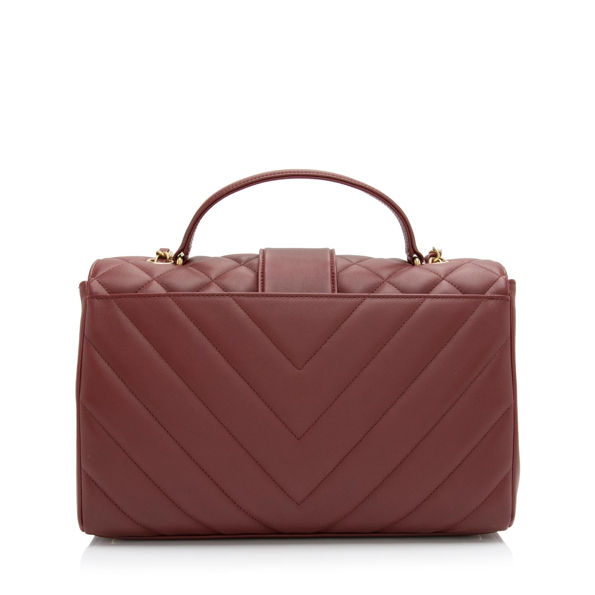 Chanel Calfskin Golden Class CC Top Handle Shoulder Bag