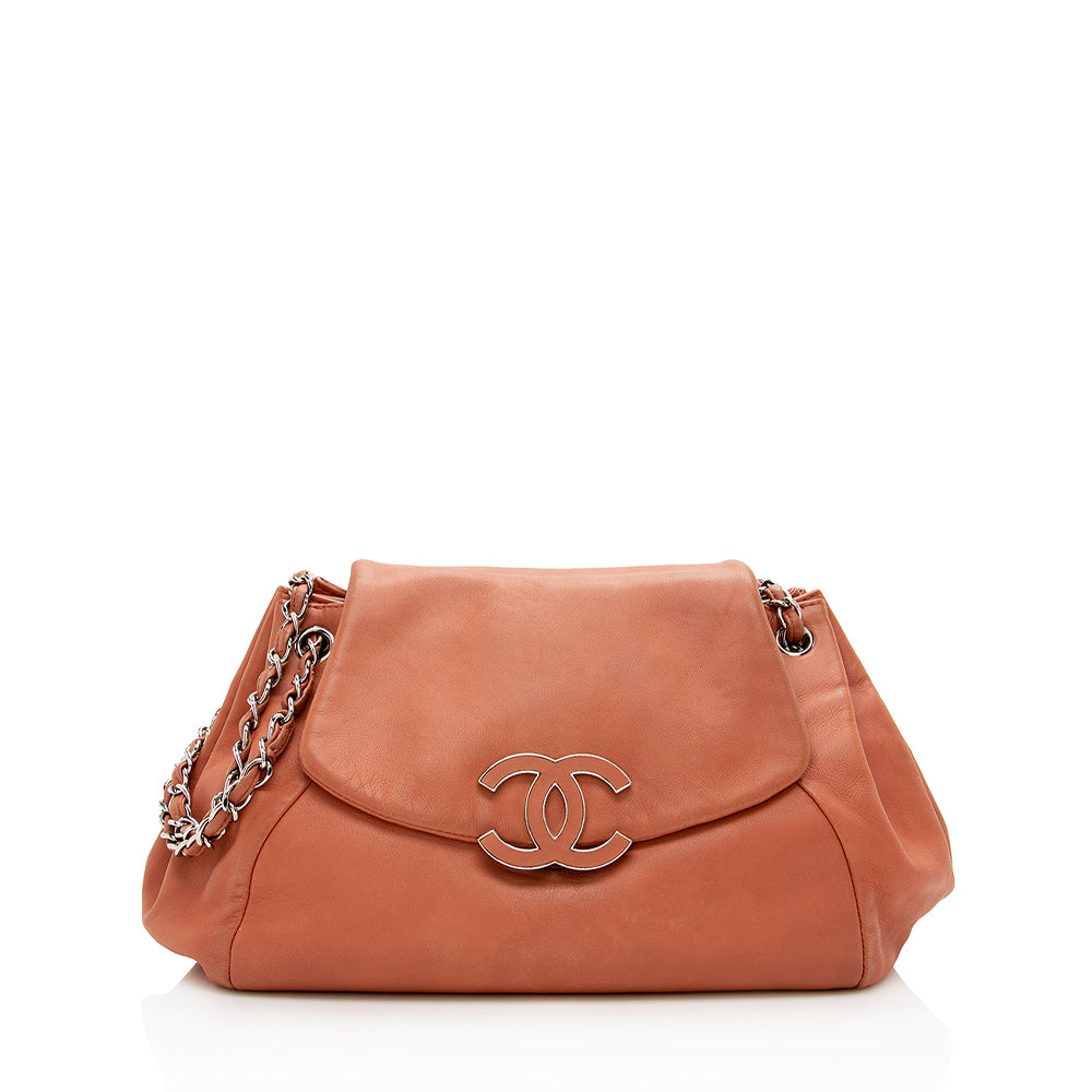 Chanel Calfskin Hampton Accordion SHF Monogram PM Shoulder Bag