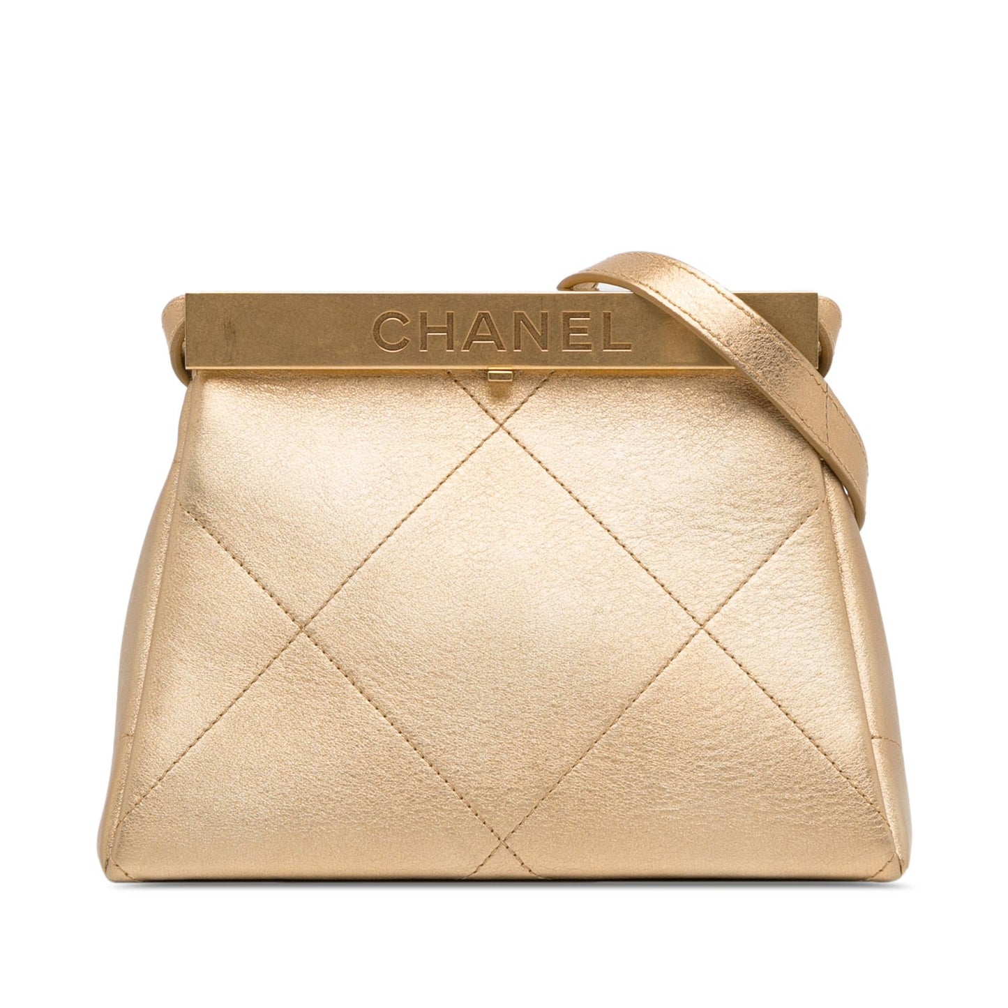 Chanel Calfskin Kiss Frame SHG-Fxs2qA Lock Handbag