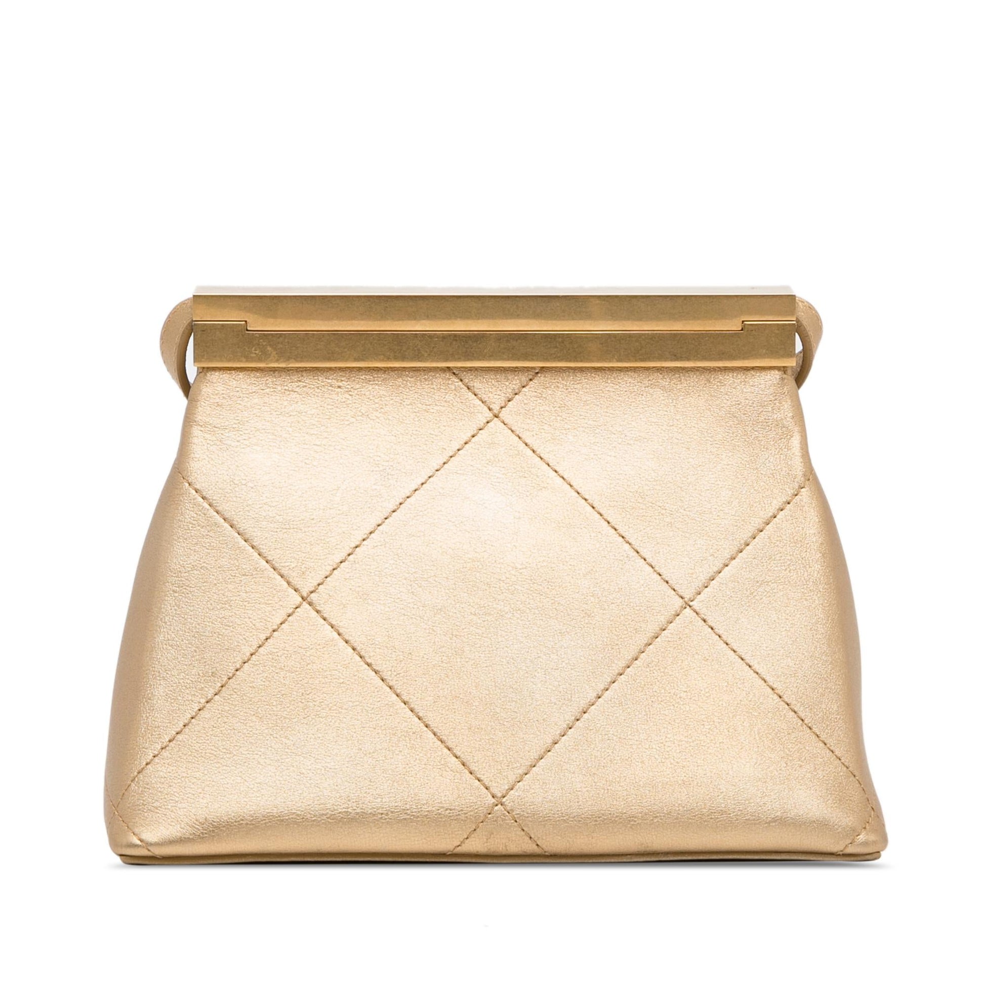 Chanel Calfskin Kiss Frame SHG-jfYumG Lock Handbag