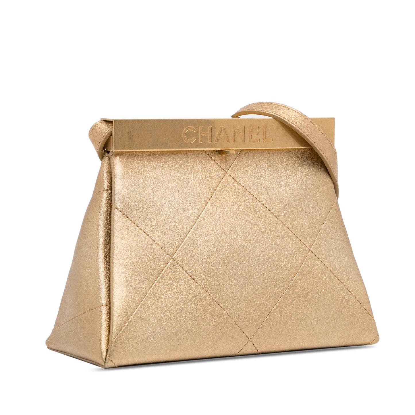 Chanel Calfskin Kiss Frame SHG-h2SEo7 Lock Handbag