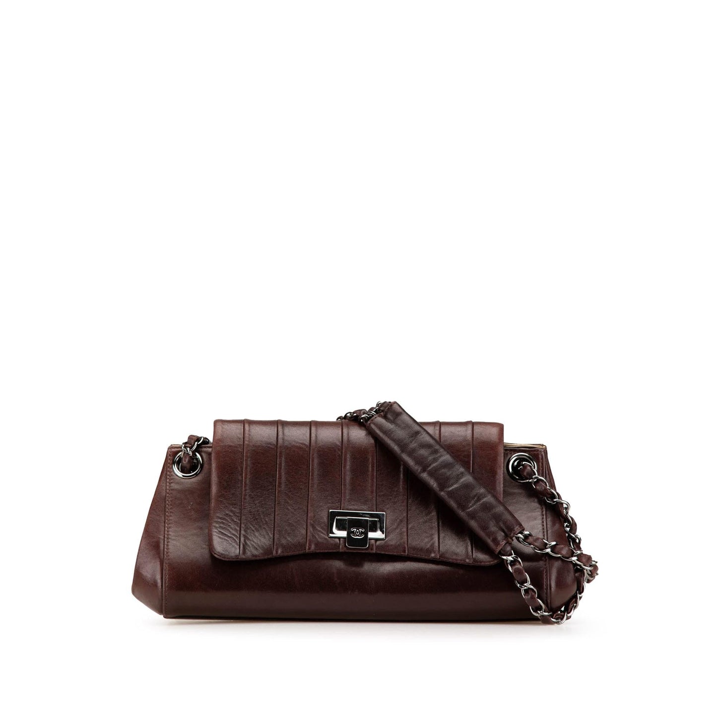 Chanel Calfskin Mademoiselle Ligne Accordion Flap Handbag