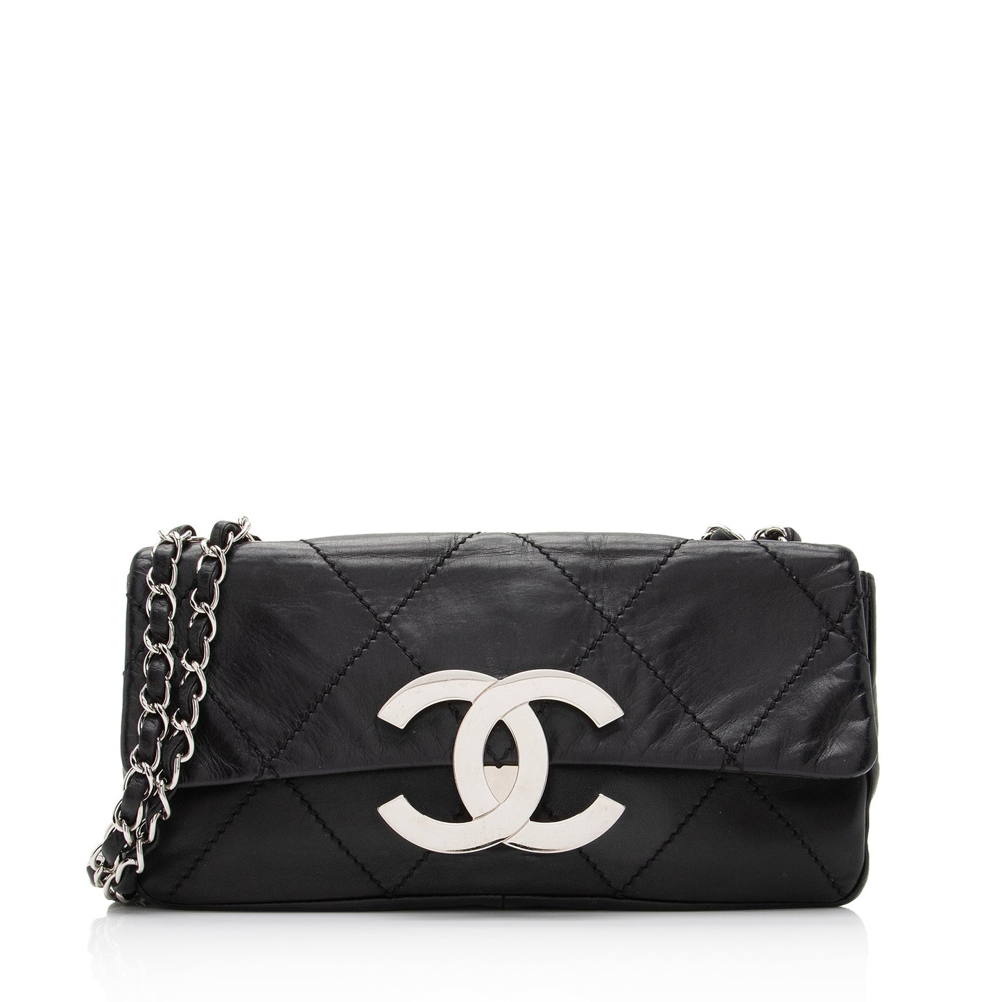 Chanel Calfskin Oversized Quilted CC Flap SHF-FRyV1T Small Shoulder Bag