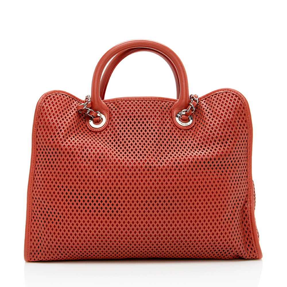 Chanel Perforated Calfskin Up Air SHF Tote Bag