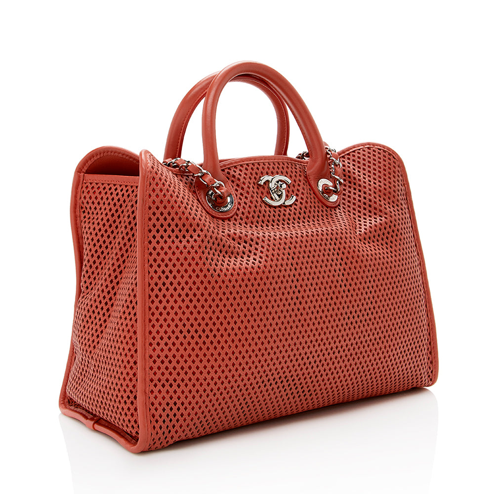 Chanel Perforated Calfskin Up Air SHF Tote Bag