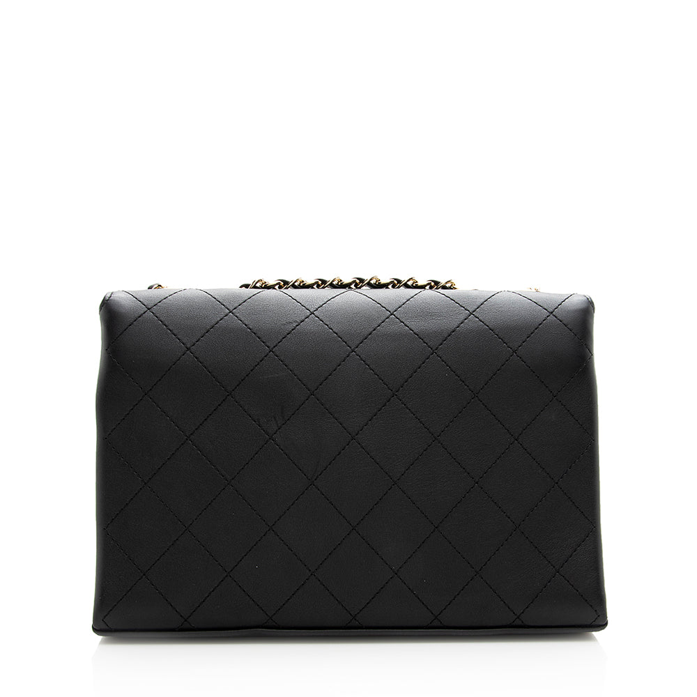 Chanel Calfskin Triple Compartment Flap SHF Shoulder Bag
