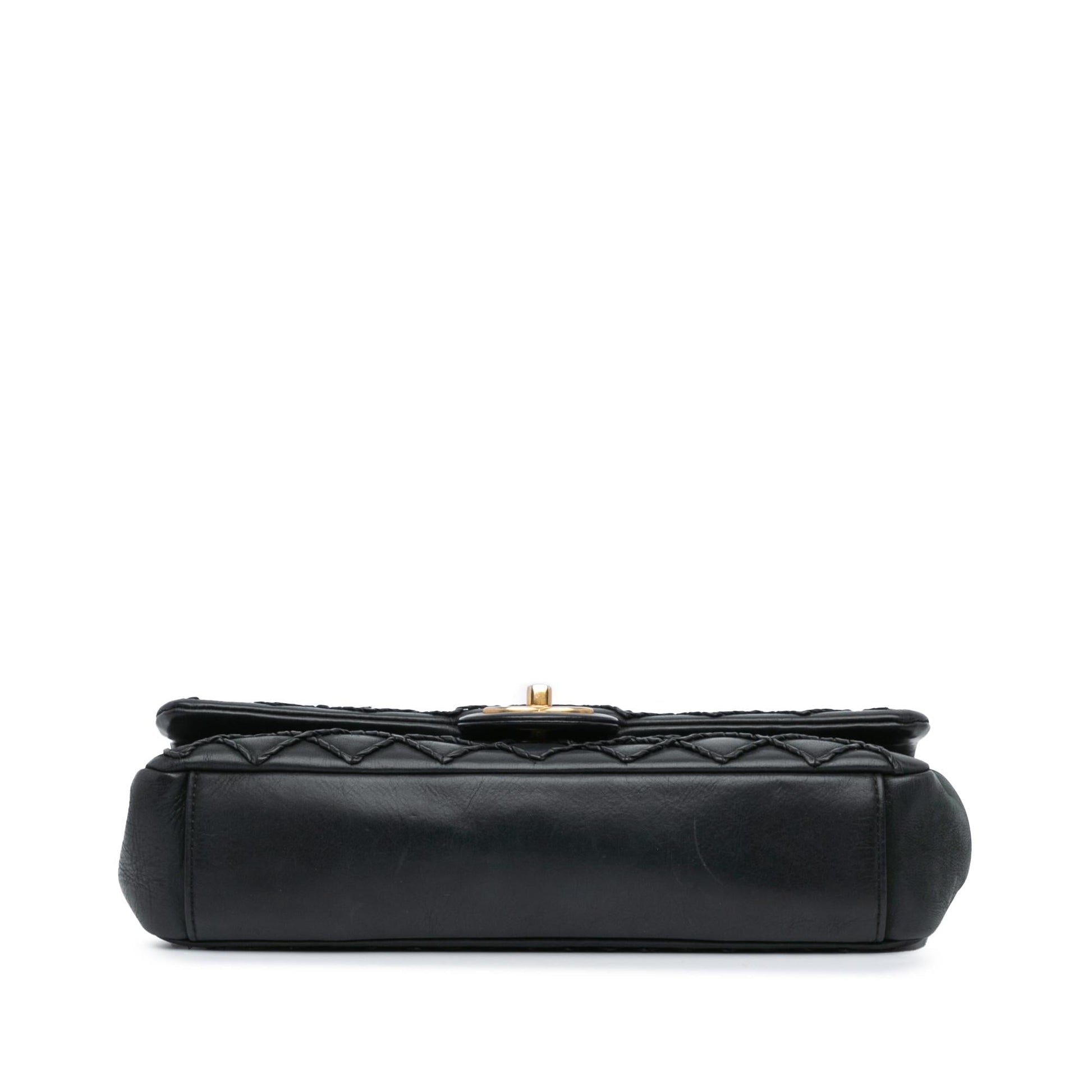 Chanel Calfskin Ultra Stitch Heart Flap SHG-PLWR1B Handbag