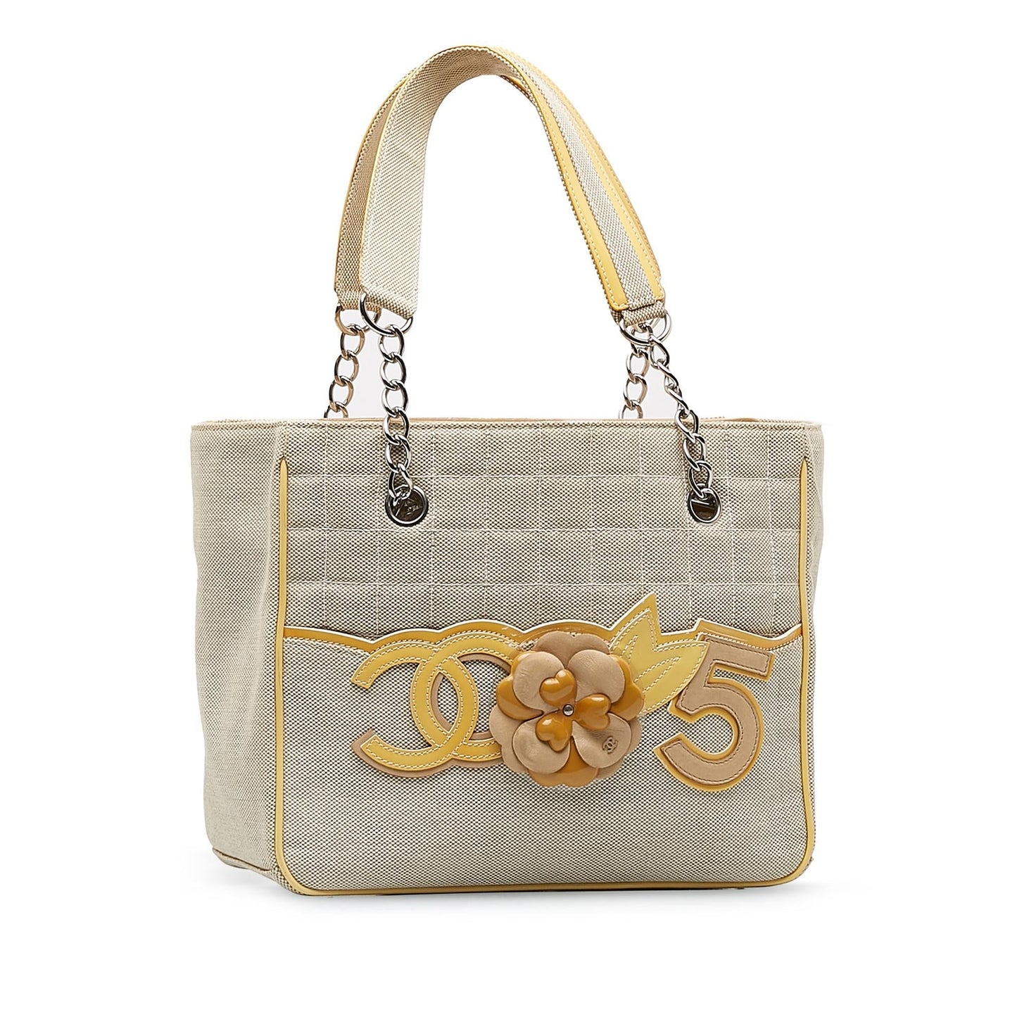 Chanel Camellia CC Choco Bar No. 5 Shoulder Bag Shg Cgt5Yo