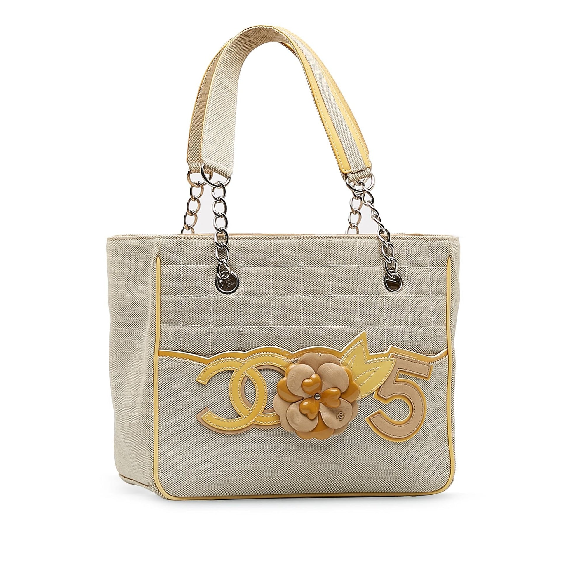 Chanel Camellia CC Choco Bar No. 5 Shoulder Bag Shg Cgt5Yo