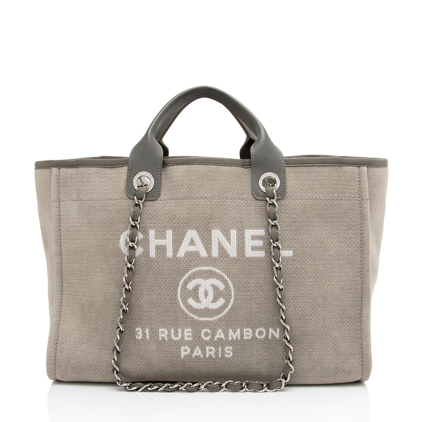 Chanel Deauville SHF-6z6SKD Canvas Tote Bag