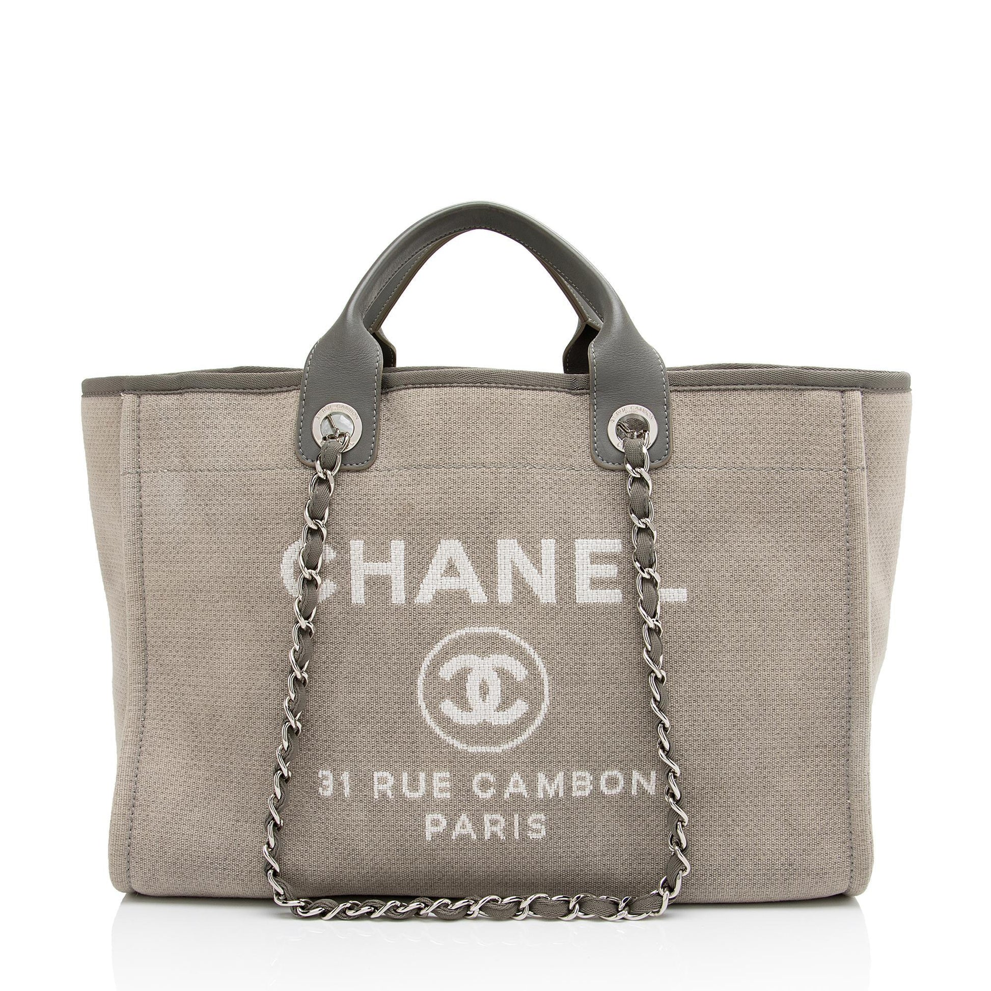 Chanel Deauville SHF-6z6SKD Canvas Tote Bag