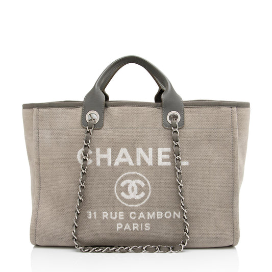 Chanel Deauville SHF-6z6SKD Canvas Tote Bag