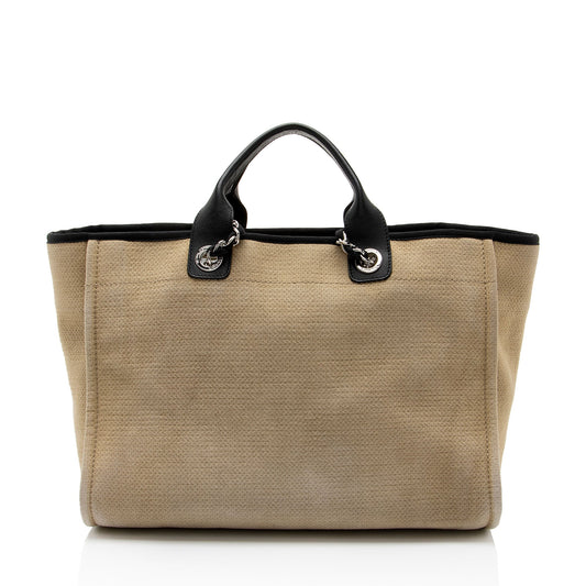 Chanel Deauville SHF-SYyjAd Canvas Tote Bag