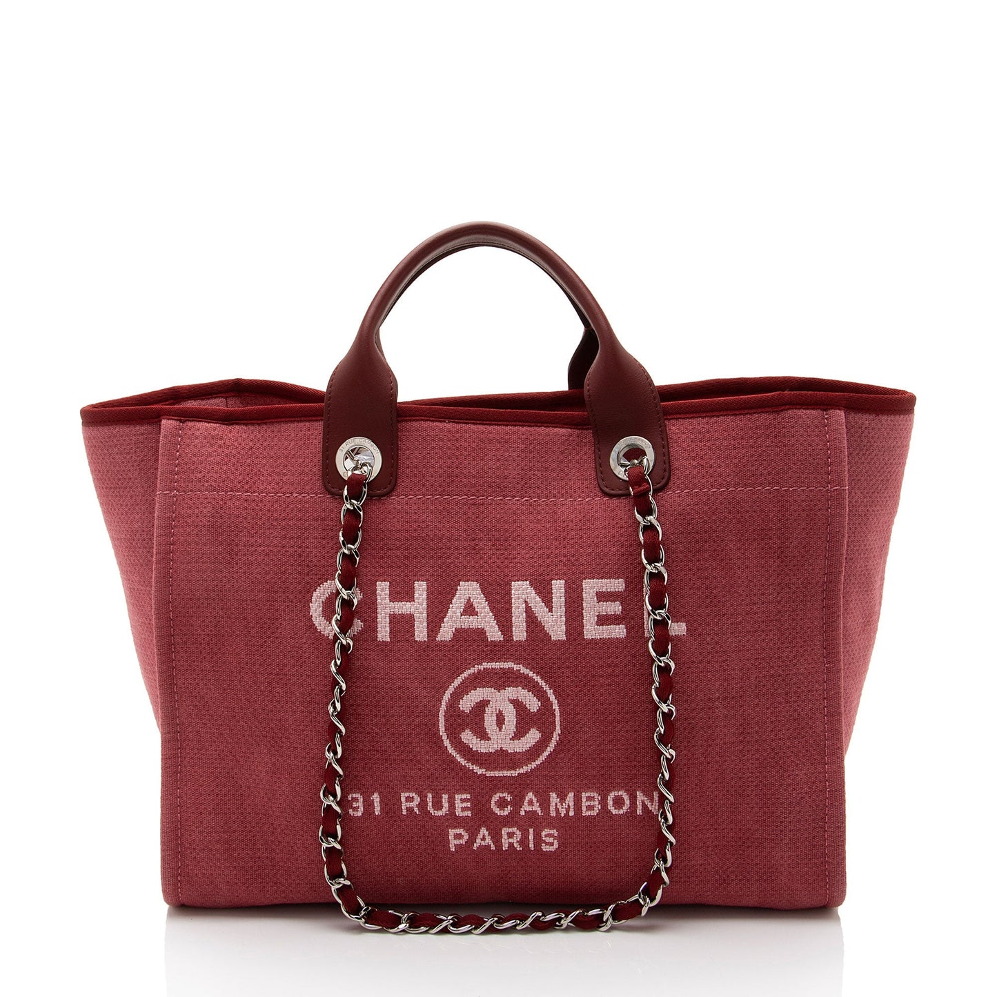 Chanel Deauville Canvas Tote Bag
