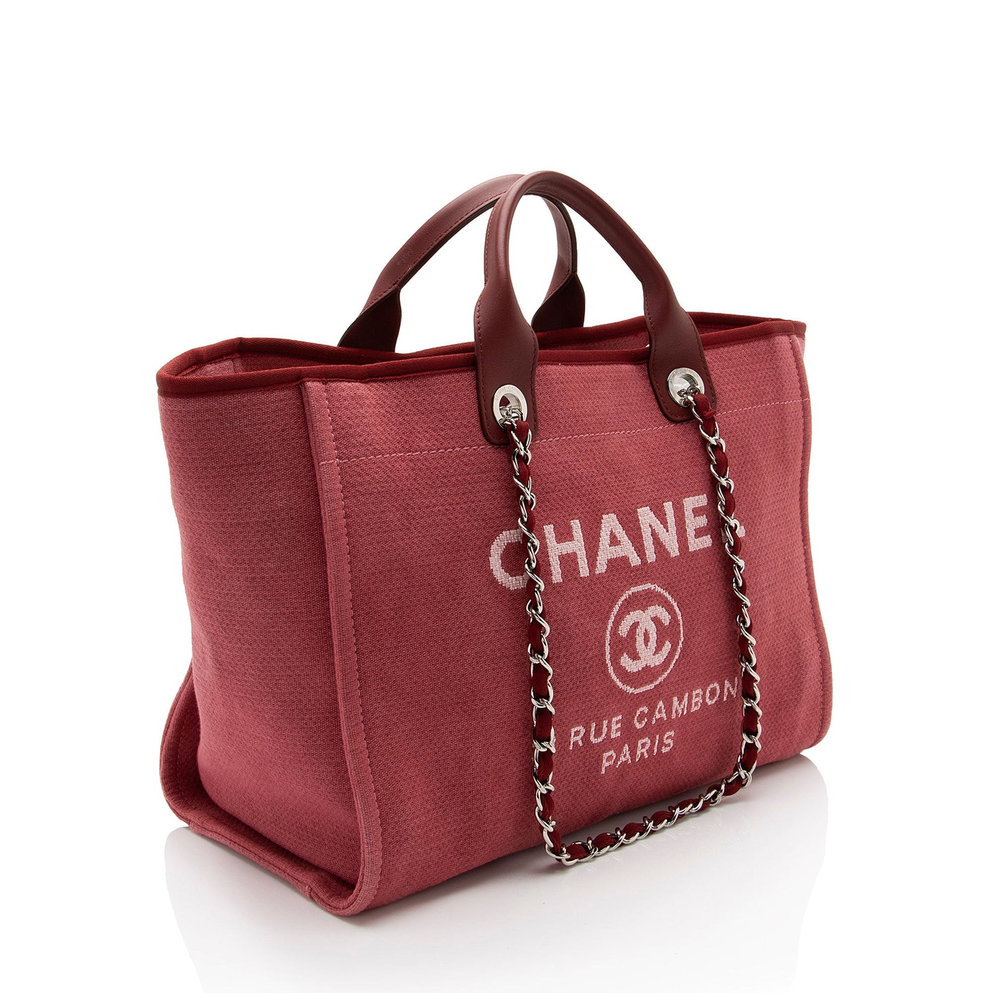 Chanel Deauville Canvas Tote Bag