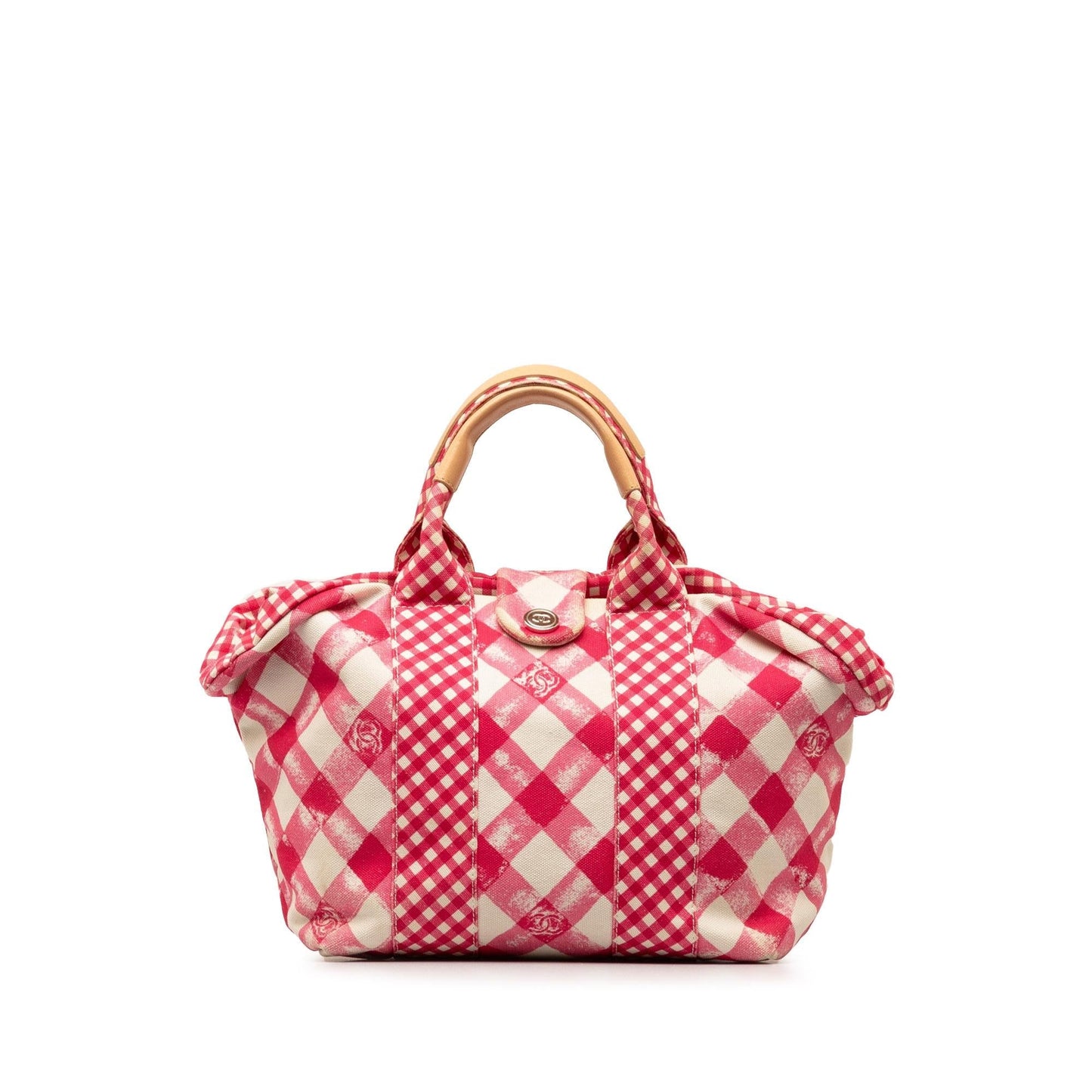 Chanel Gingham SHG-B0uBFu Canvas Tote Bag