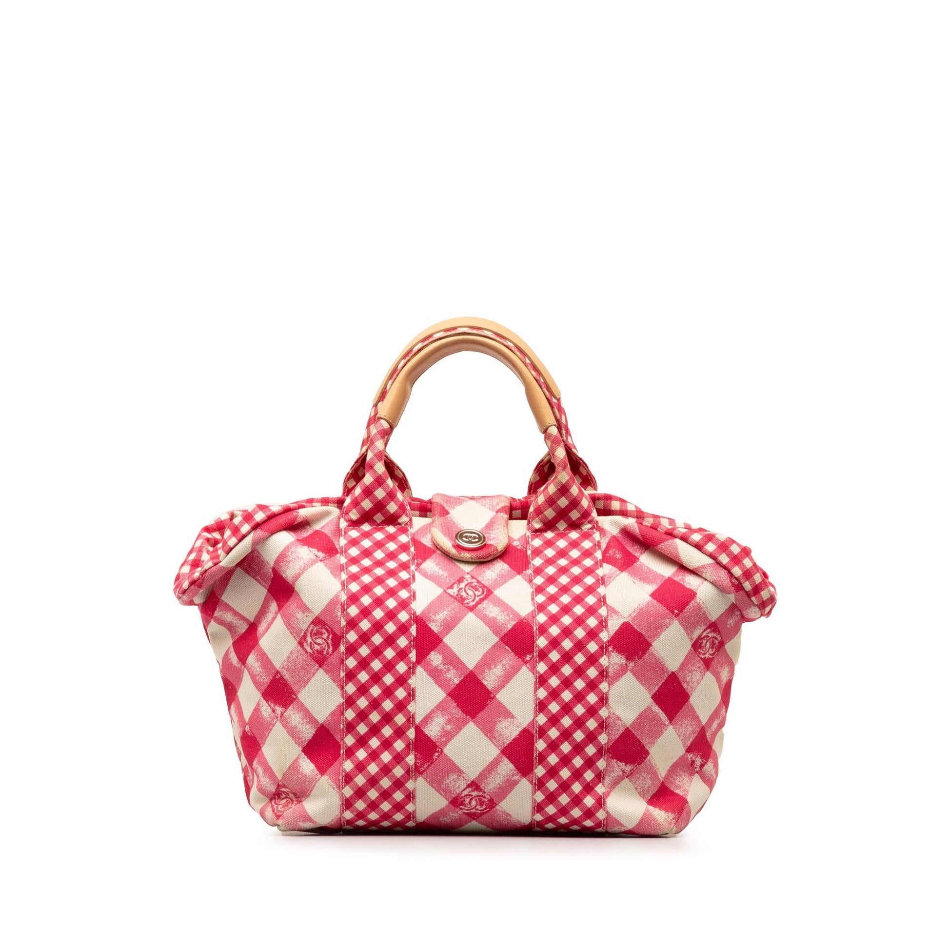 Chanel Gingham SHG-B0uBFu Canvas Tote Bag