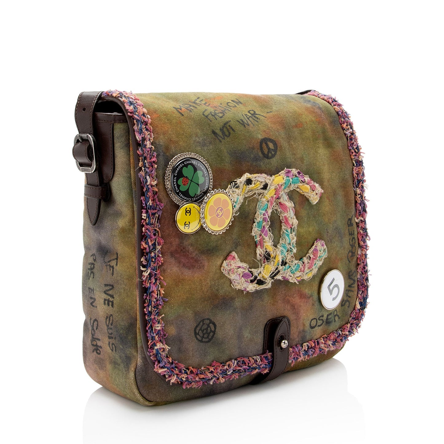 Chanel On Pavements CC Messenger SHF-kA4nOX Canvas Messenger Bag