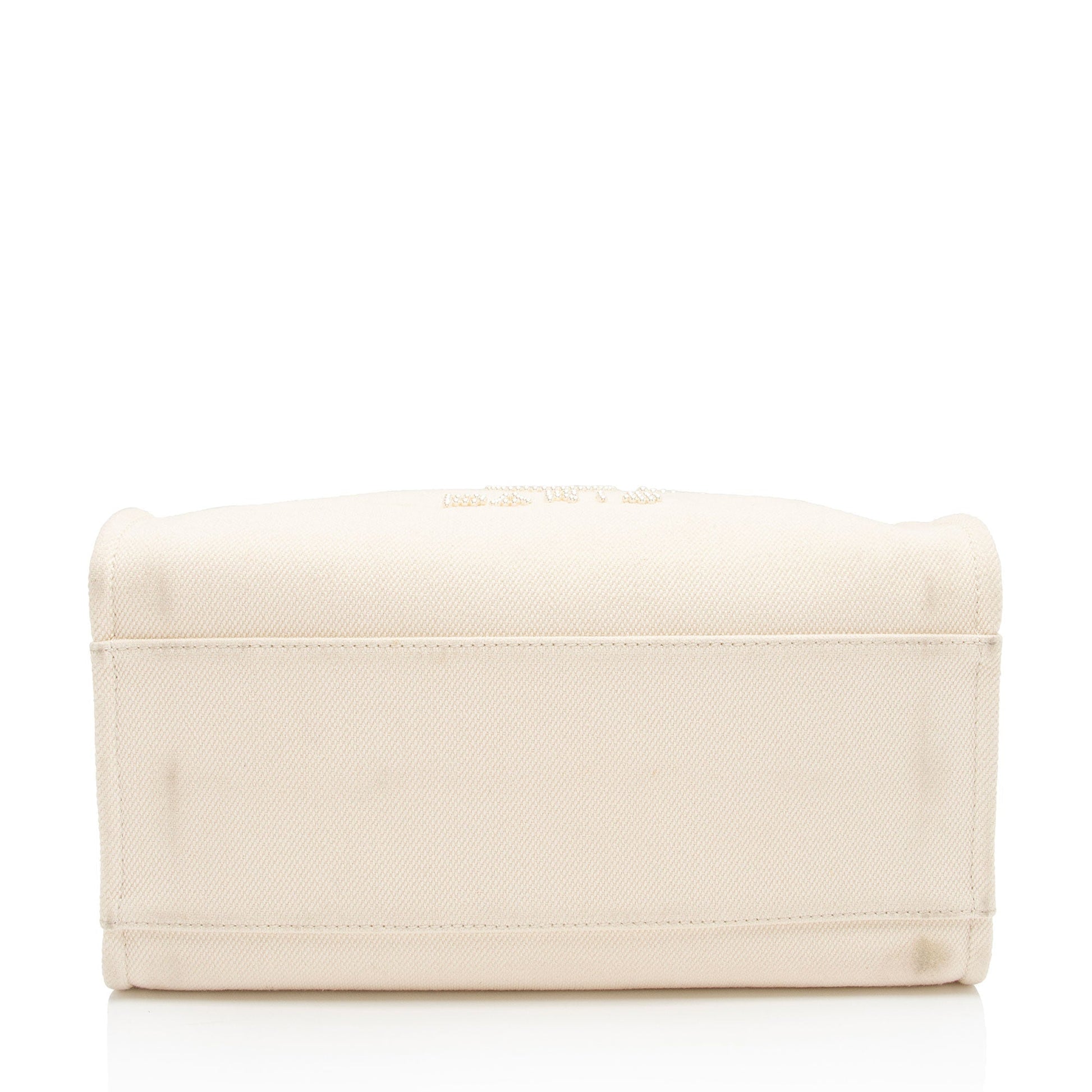 Chanel Canvas Pearl Deauville Medium Tote (SHF-Hmgrlc)