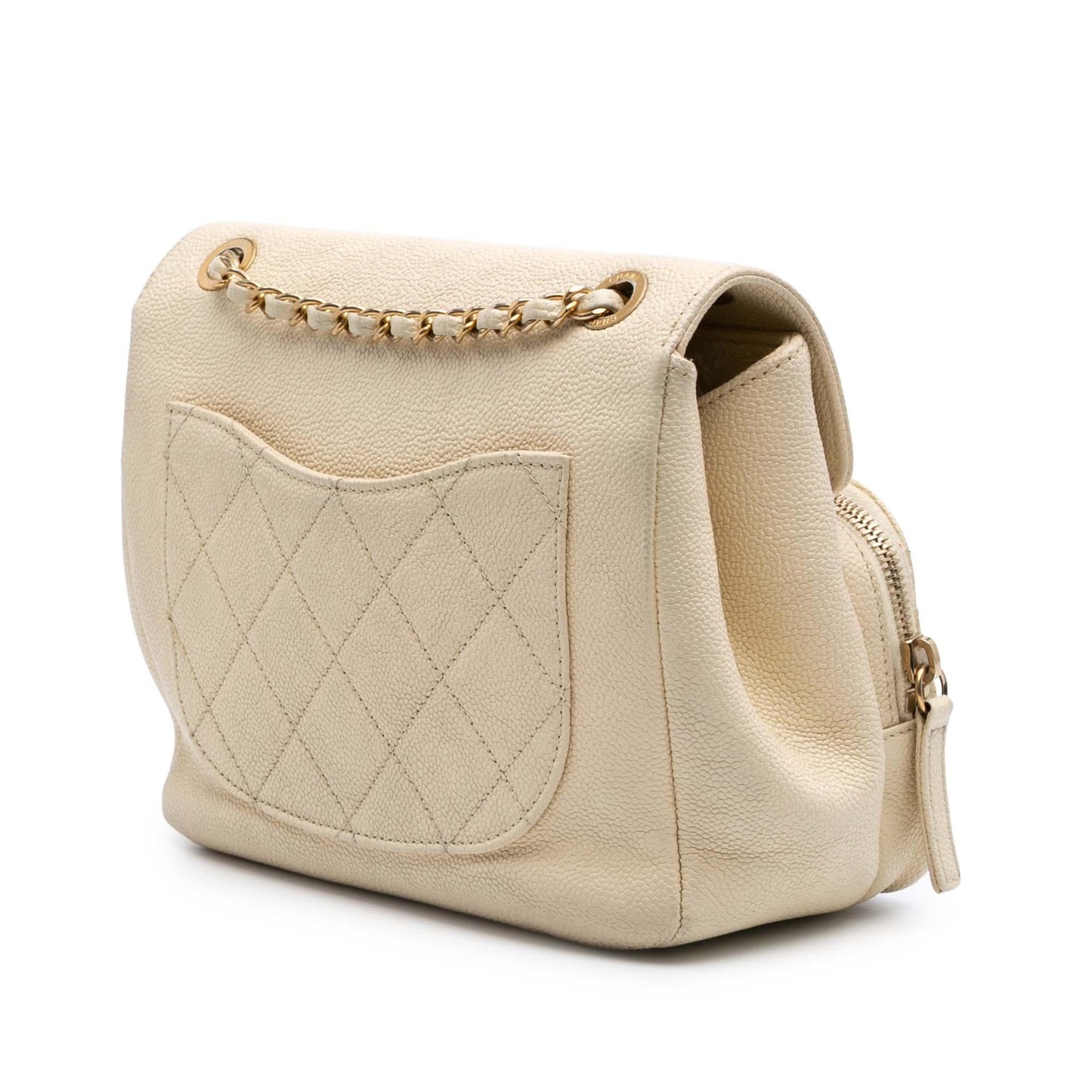 Chanel Caviar Business Affinity Messenger Flap Messenger Bag