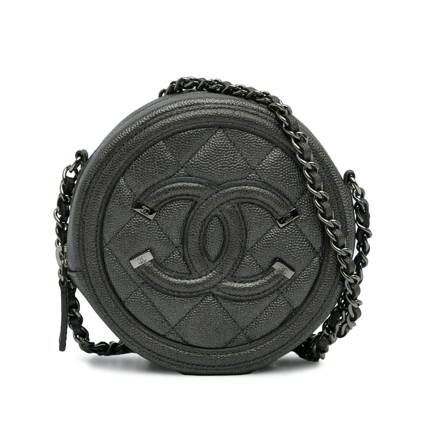 Chanel Caviar CC Filigree SHG-RBldmt Crossbody Bag