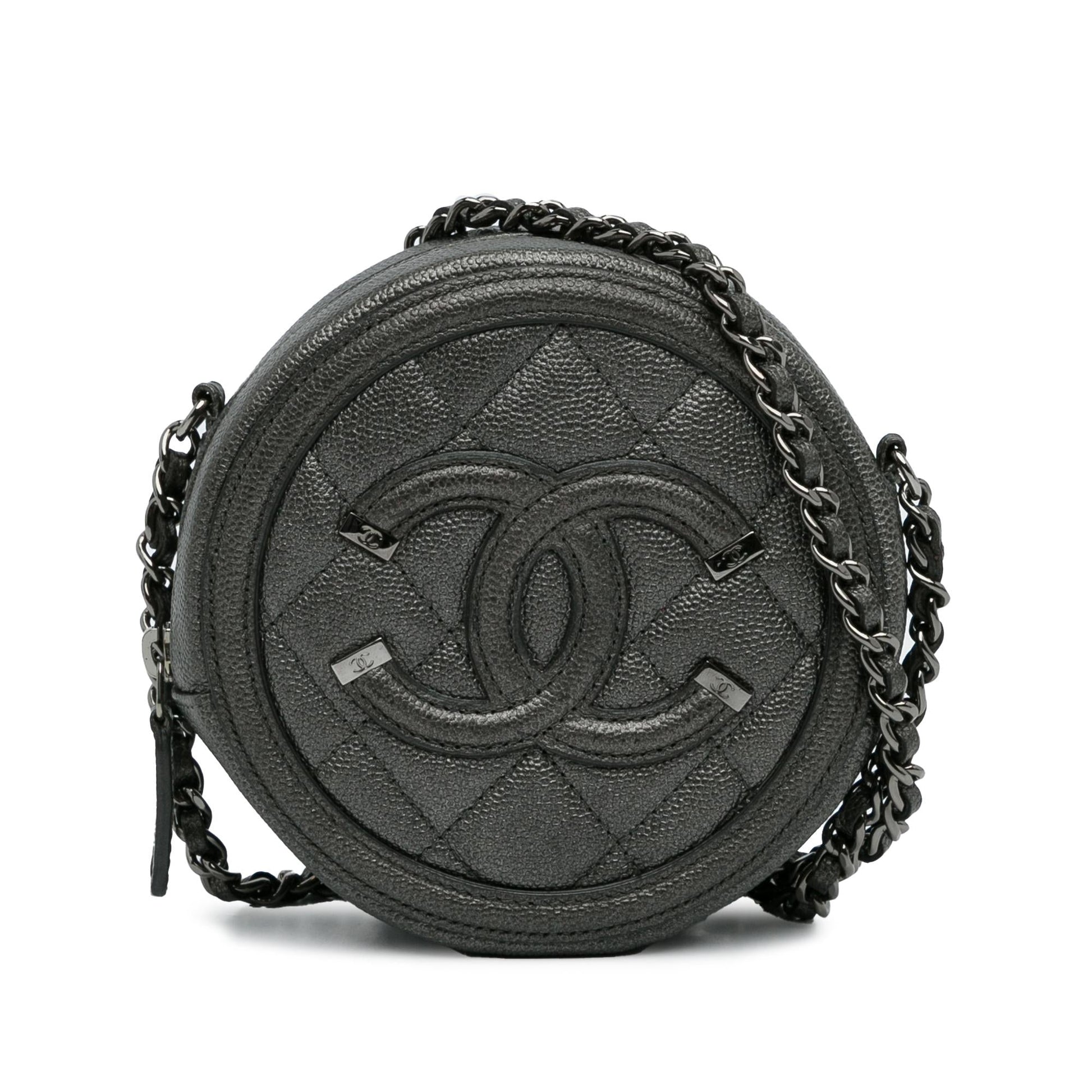 Chanel Caviar CC Filigree SHG-RBldmt Crossbody Bag
