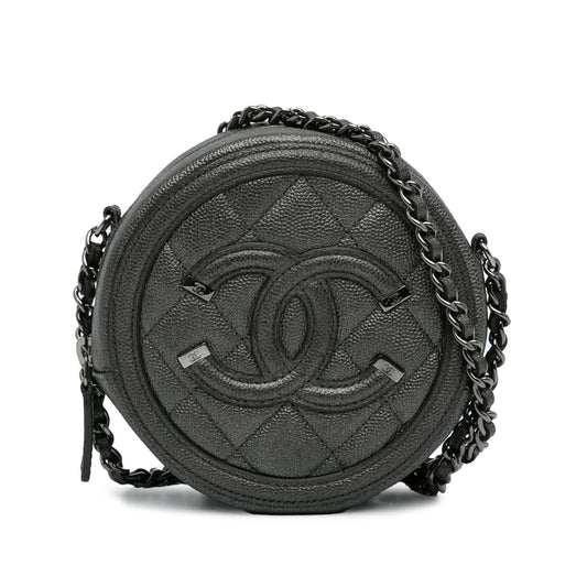 Chanel Caviar CC Filigree SHG-RBldmt Crossbody Bag