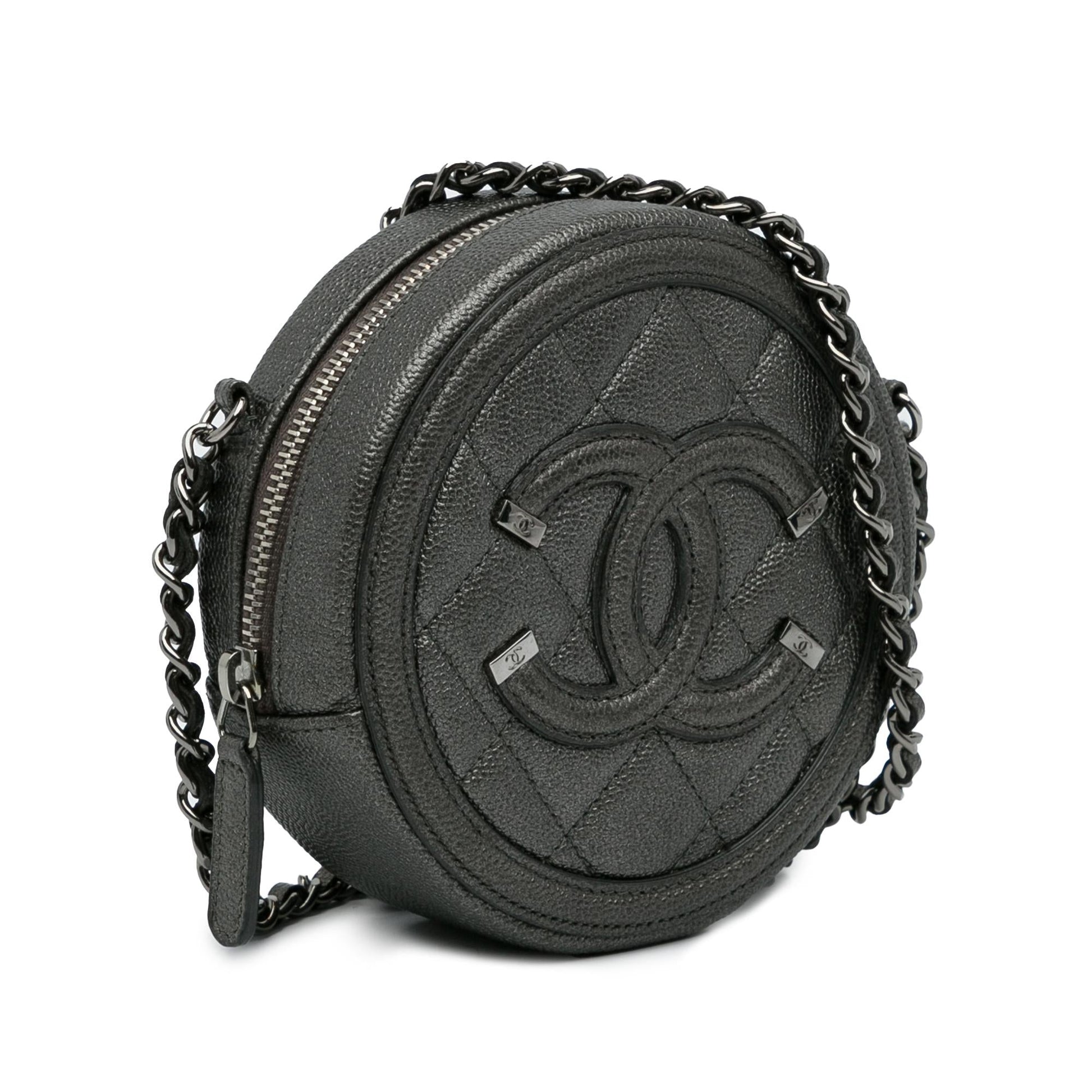 Chanel Caviar CC Filigree SHG-RBldmt Crossbody Bag