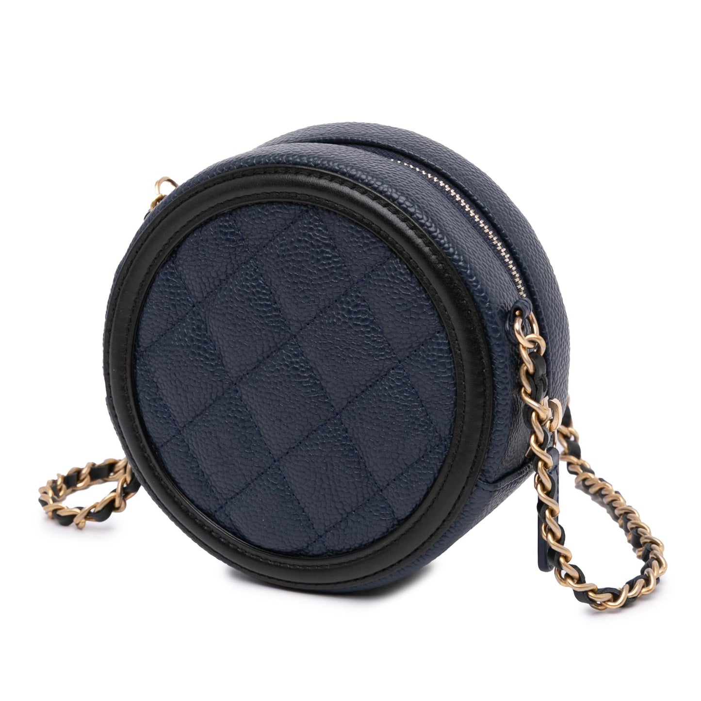 Chanel Caviar CC Filigree Round Crossbody Bag Crossbody Bag