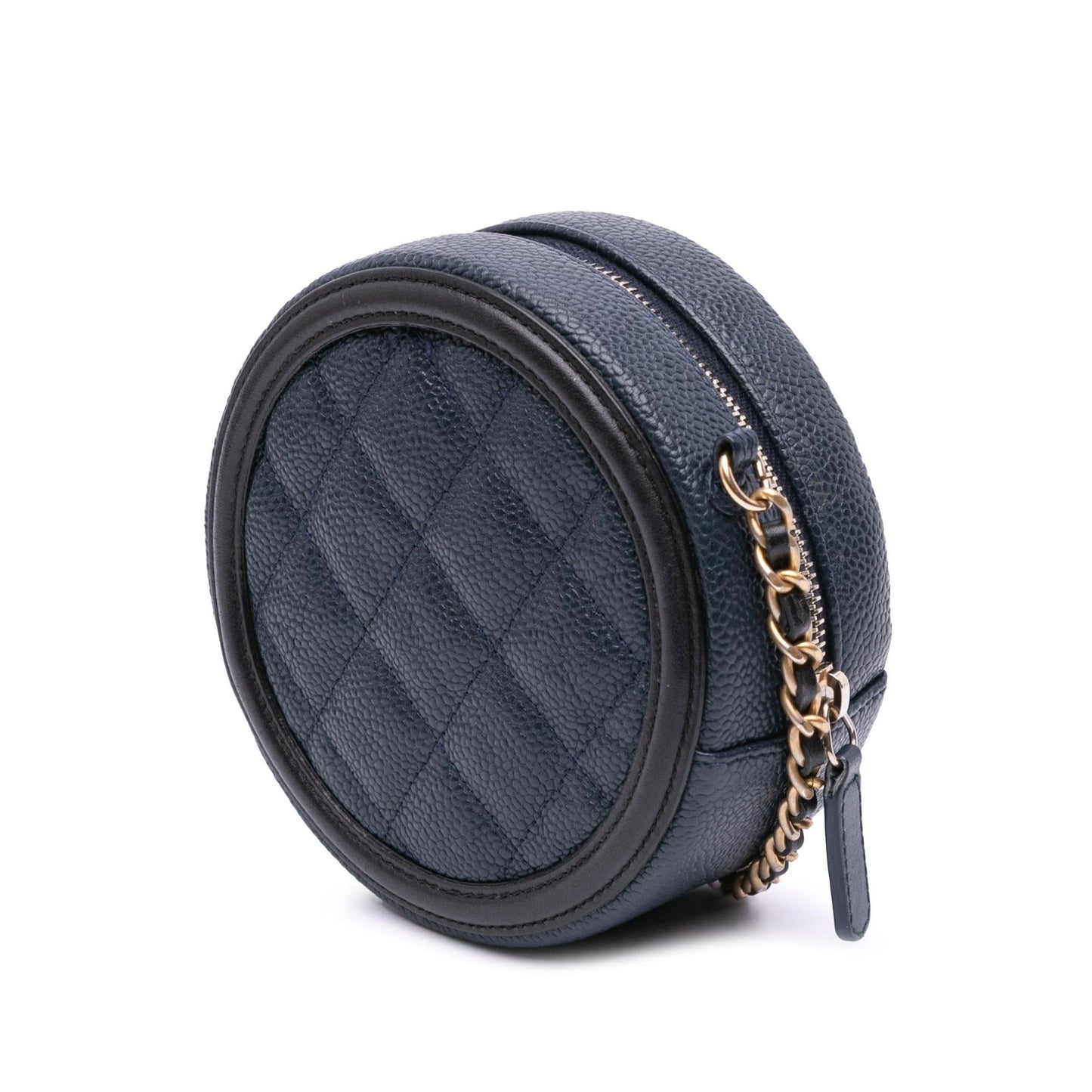 Chanel Caviar CC Filigree Round Crossbody Bag Bag 1