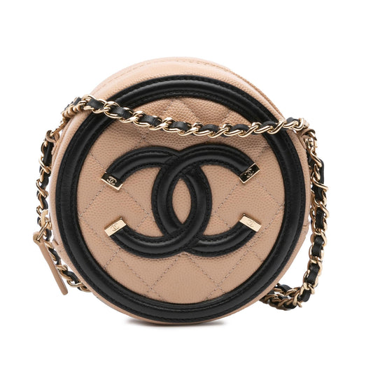 Chanel Caviar CC Filigree Round Crossbody Bag Crossbody 1