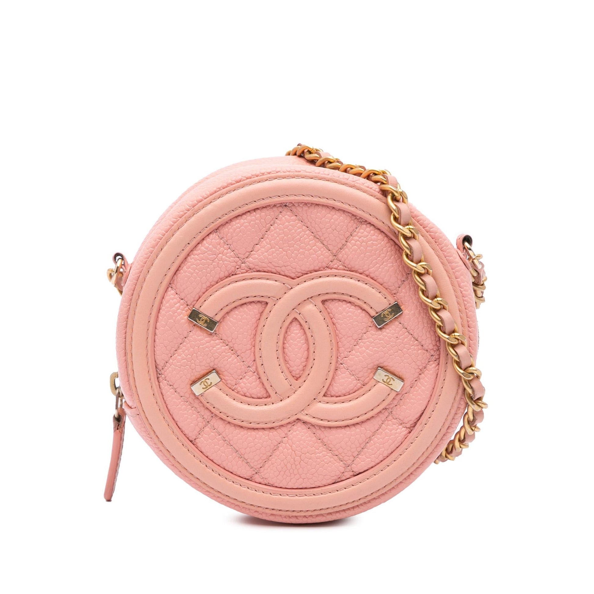 Chanel Caviar CC Filigree Round Crossbody Bag Crossbody 4