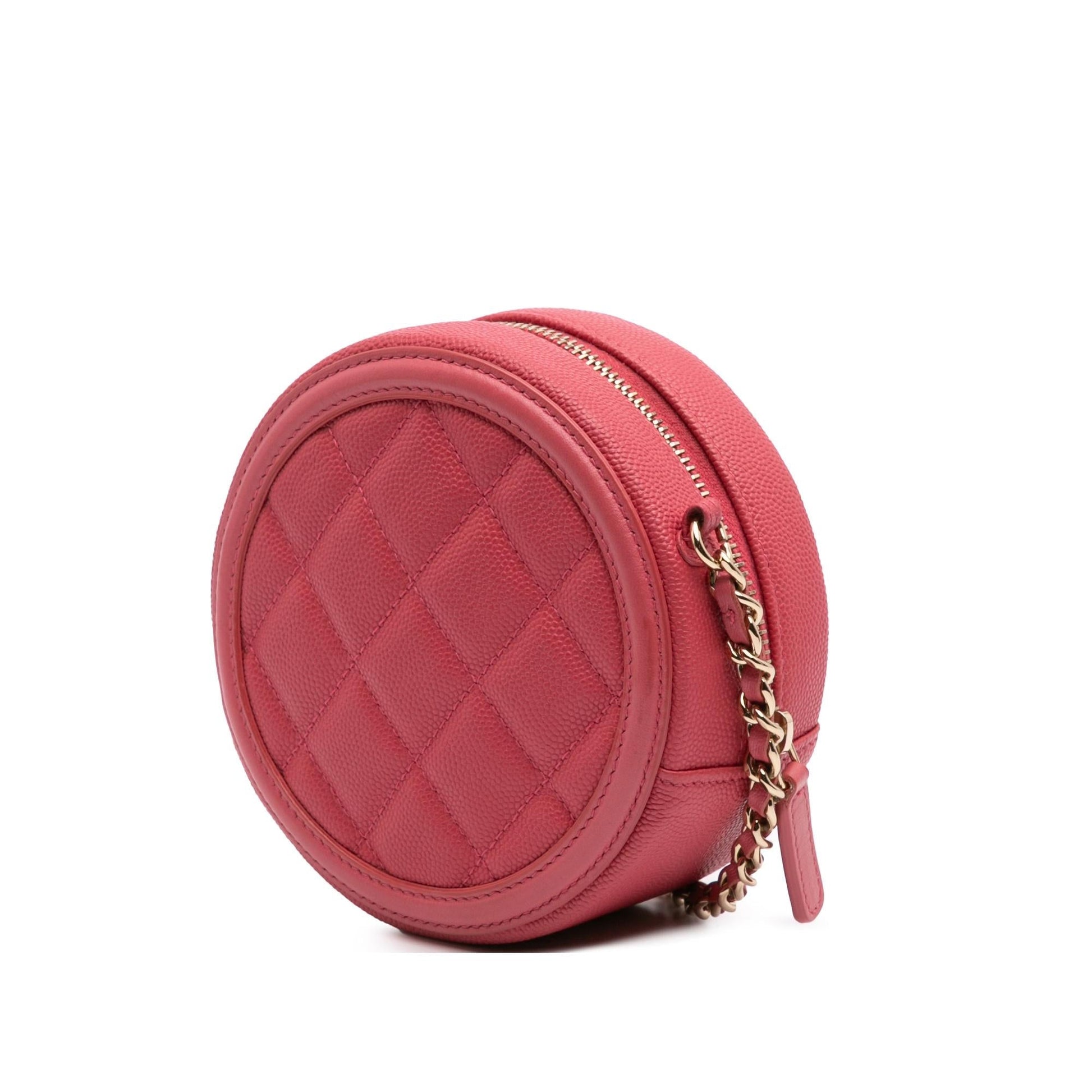 Chanel Caviar CC Filigree Round Crossbody Bag Crossbody 3
