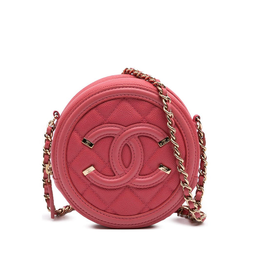Chanel Caviar CC Filigree Round Crossbody Bag Crossbody 7