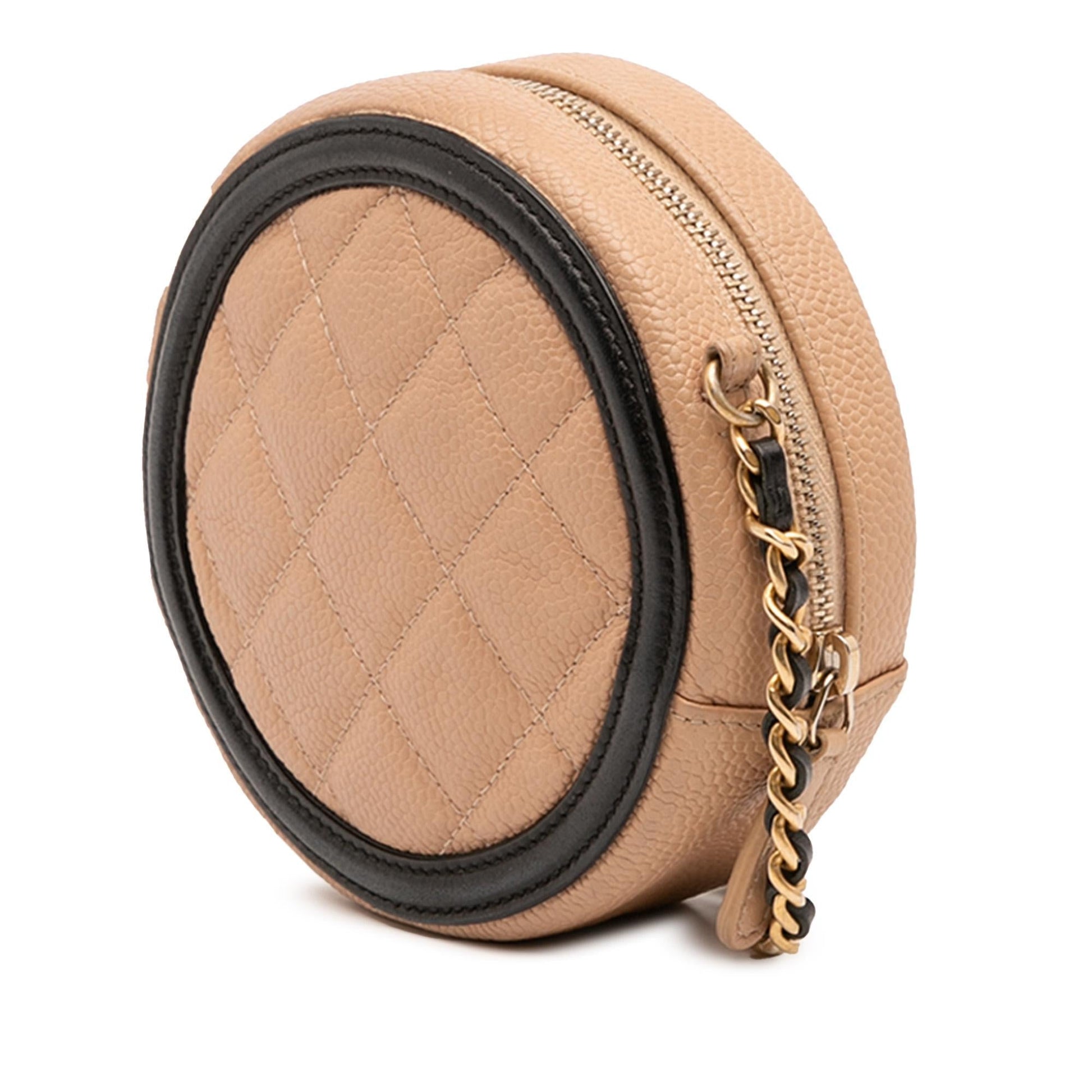 Chanel Caviar CC Filigree Round Crossbody Bag Crossbody 8