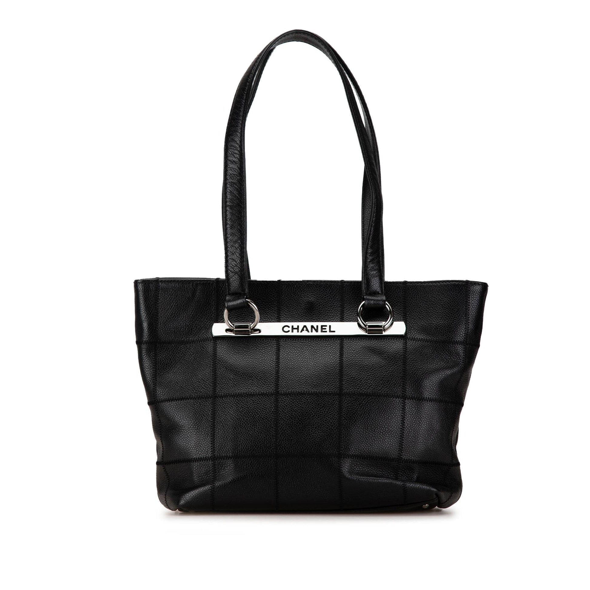 Chanel Caviar Choco Bar Tote Bag