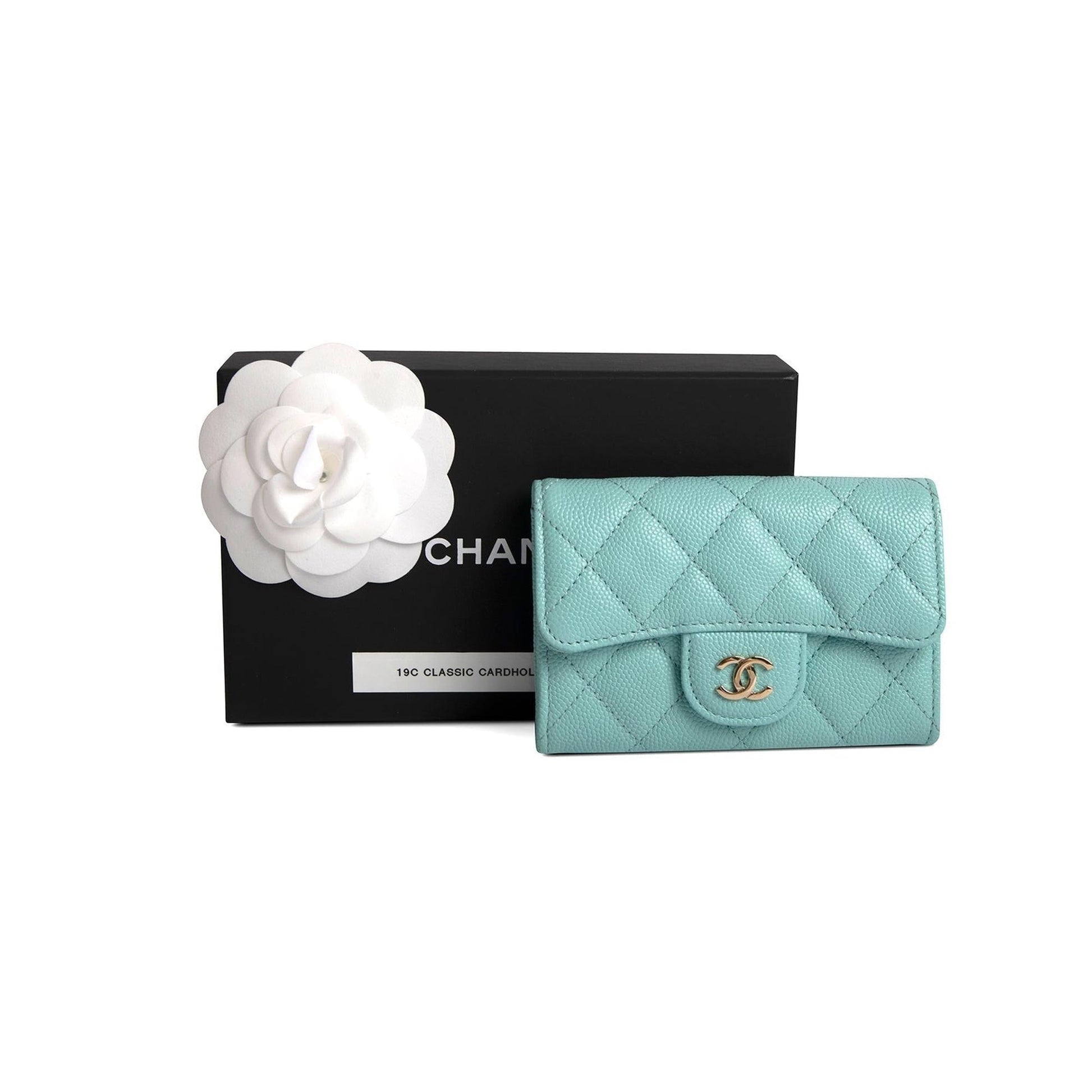 Chanel Caviar Classic Card Holder Wallet Case