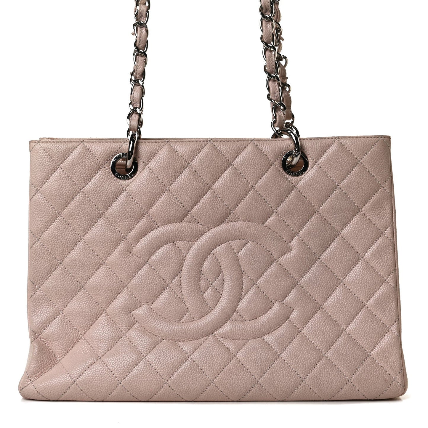 Chanel Caviar Quilted Grand Shopping GST Blush Tote Bag